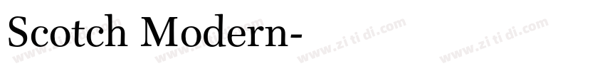 Scotch Modern字体转换